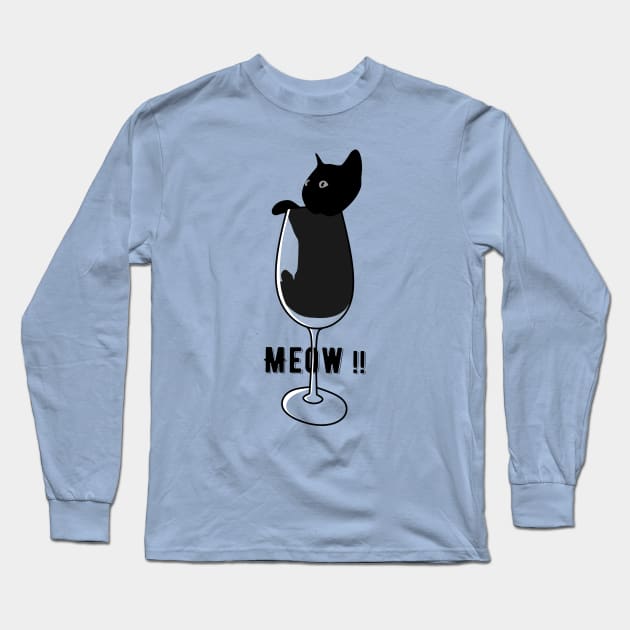 Funny cat Long Sleeve T-Shirt by DG vectors